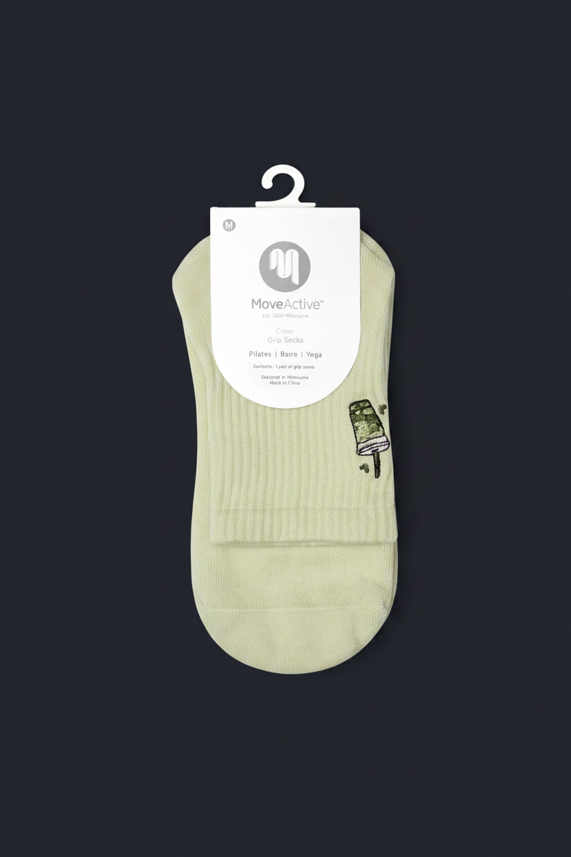 Moveactive Crew Matcha Grip Socks