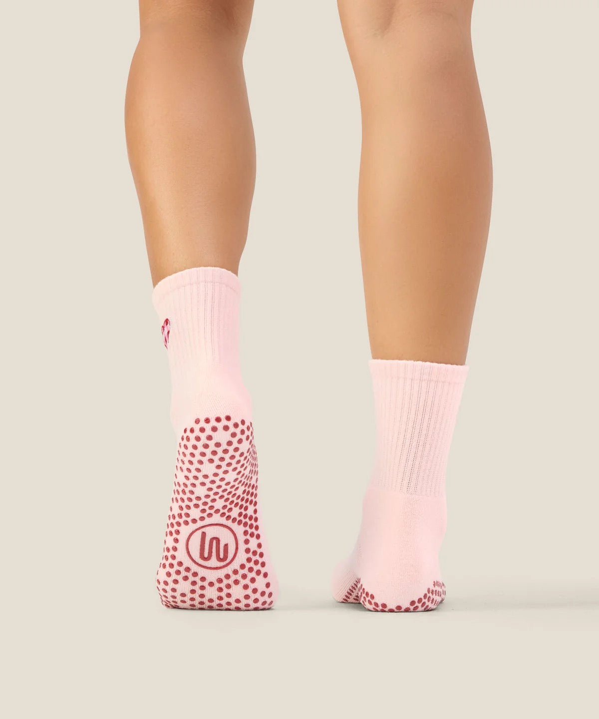 Moveactive Crew Grip Socks Gingham Heart