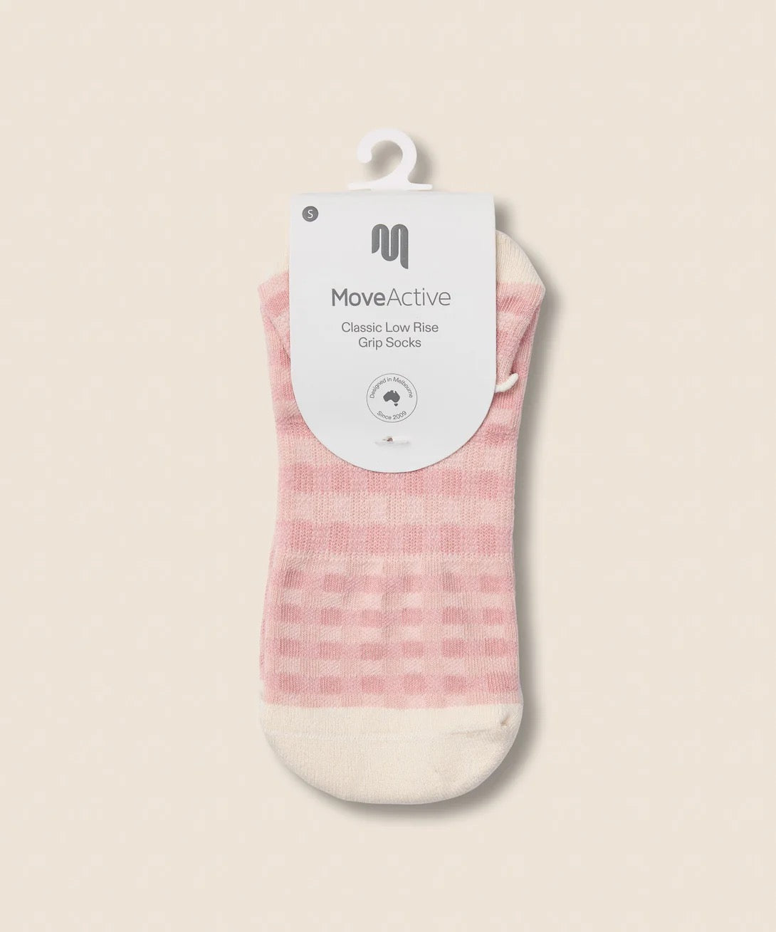 Moveactive Gingham Frill Rose Low Rise Grip Socks